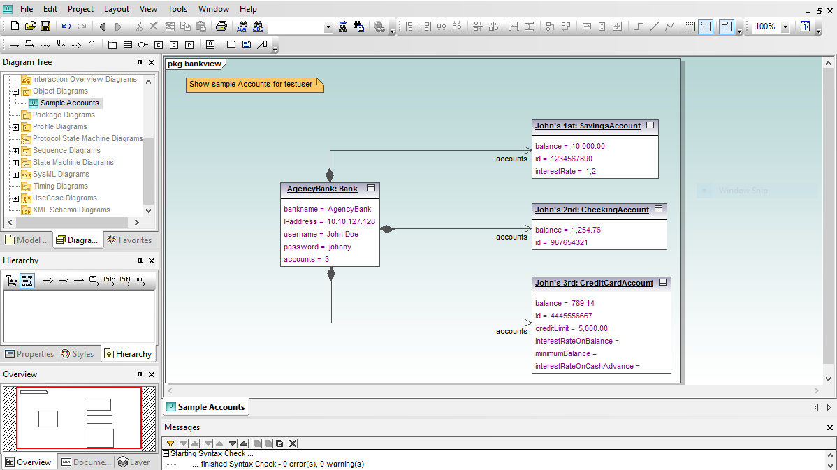 Diagramas de objetos UML | Altova