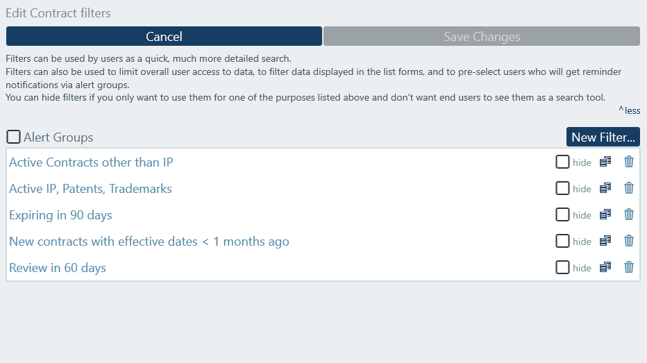 Erstellung eines Filters in RecordsManager