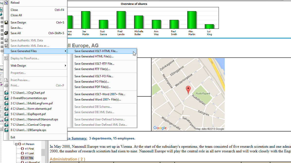 StyleVision Stylesheet Designer