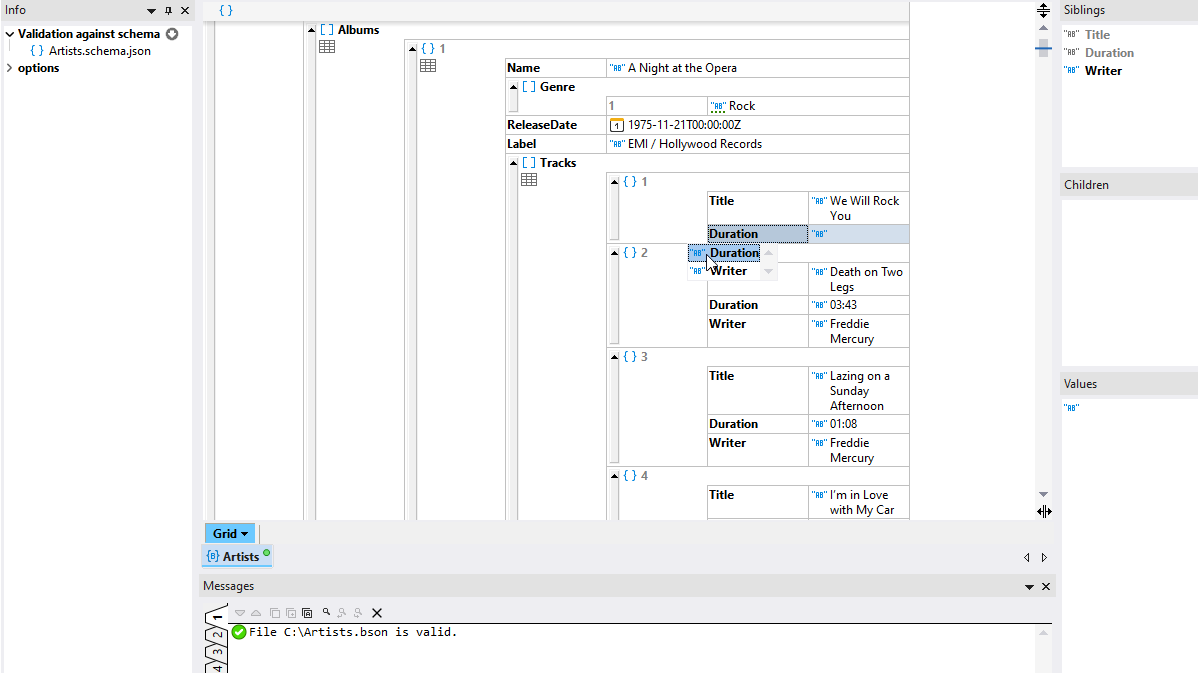 BSON editor in XMLSpy