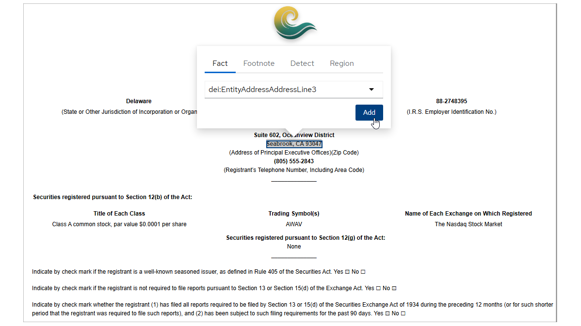 Tagging XBRL reports using an easy, visual interface