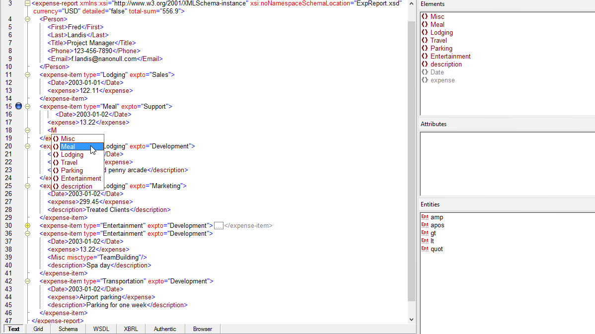 Xml Editor Xmlspy Altova