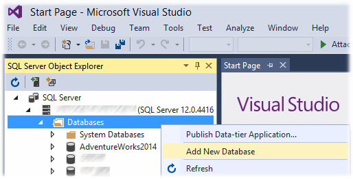 dbs_create_db_visual_studio