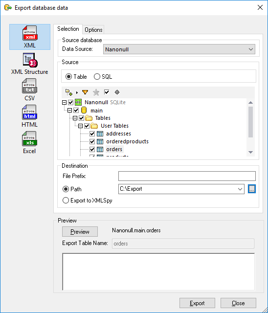 Export The Data from Excel to HTML