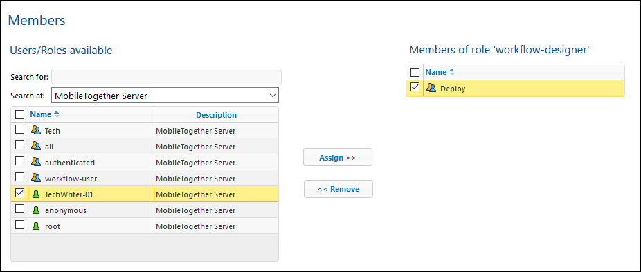 MTSAssignMembers