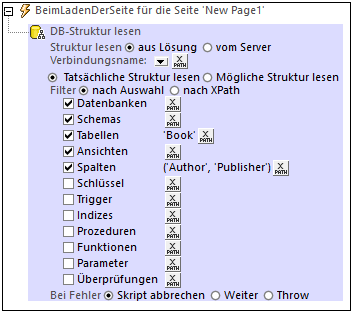 MTActionReadDBStrucSelection