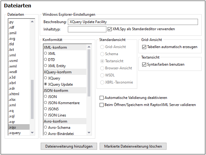 OptionsFileTypesXQU