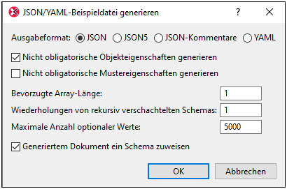 GenerateSampleJSONYAMLFile