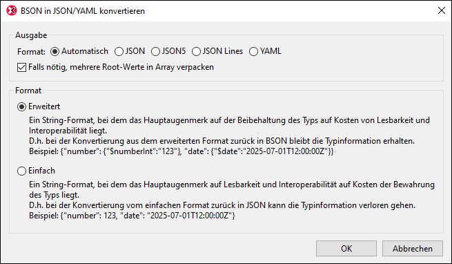 ConvertBSON2JSONYAML