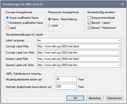 XBRLMenuViewSettings