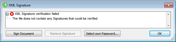 XMLSigVerificationFailed