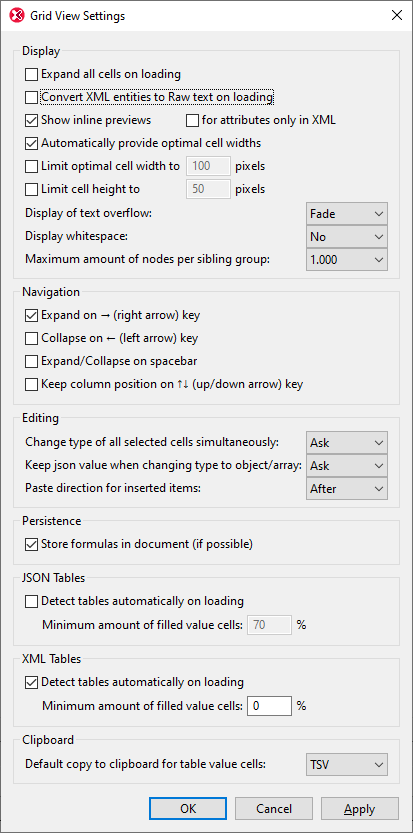 XSGridViewSettings