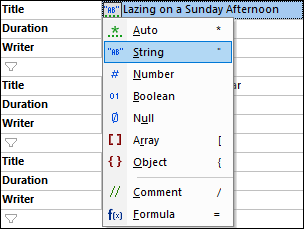 JSONGridViewTypeSelection