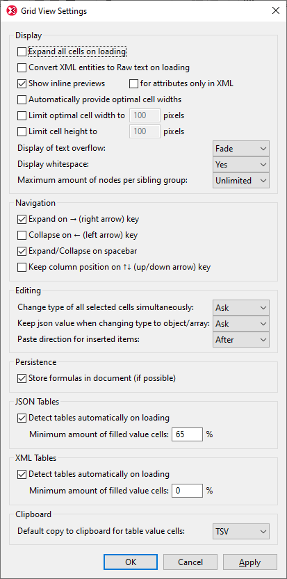 XSGridViewSettings