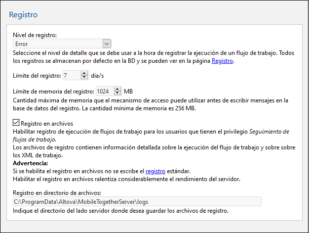 MTSSetLogging