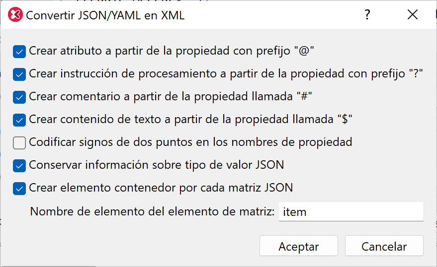 ConvertJSONYAMLInstanceToXML