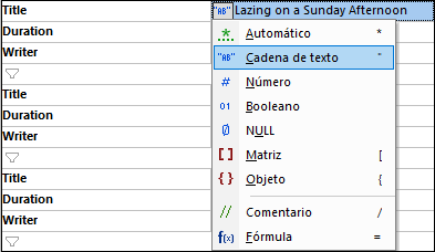 JSONGridViewTypeSelection