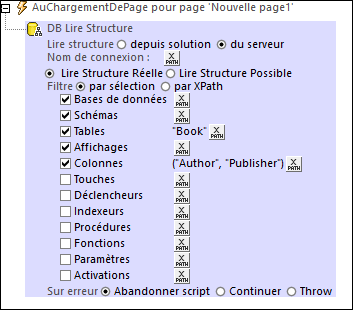 MTActionReadDBStrucSelection