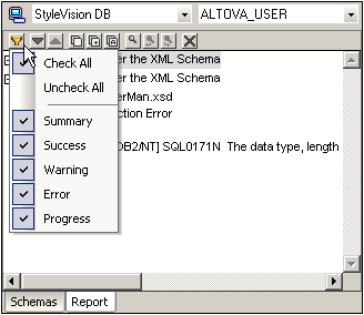 DB2ManageSchemasReportTbar