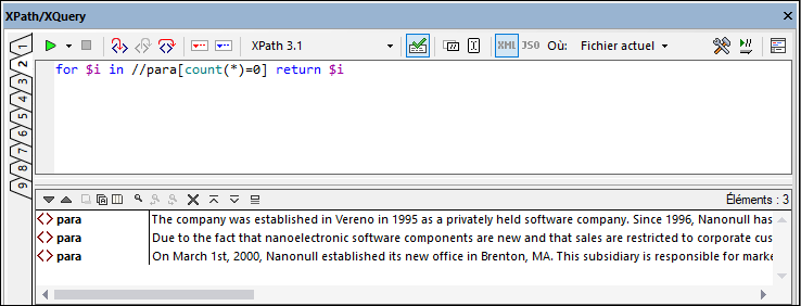 XPathXQueryWindowHorizontal