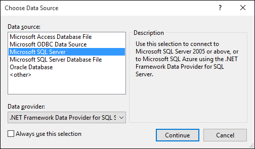 Dbc Vs Dlg Select Datasource 